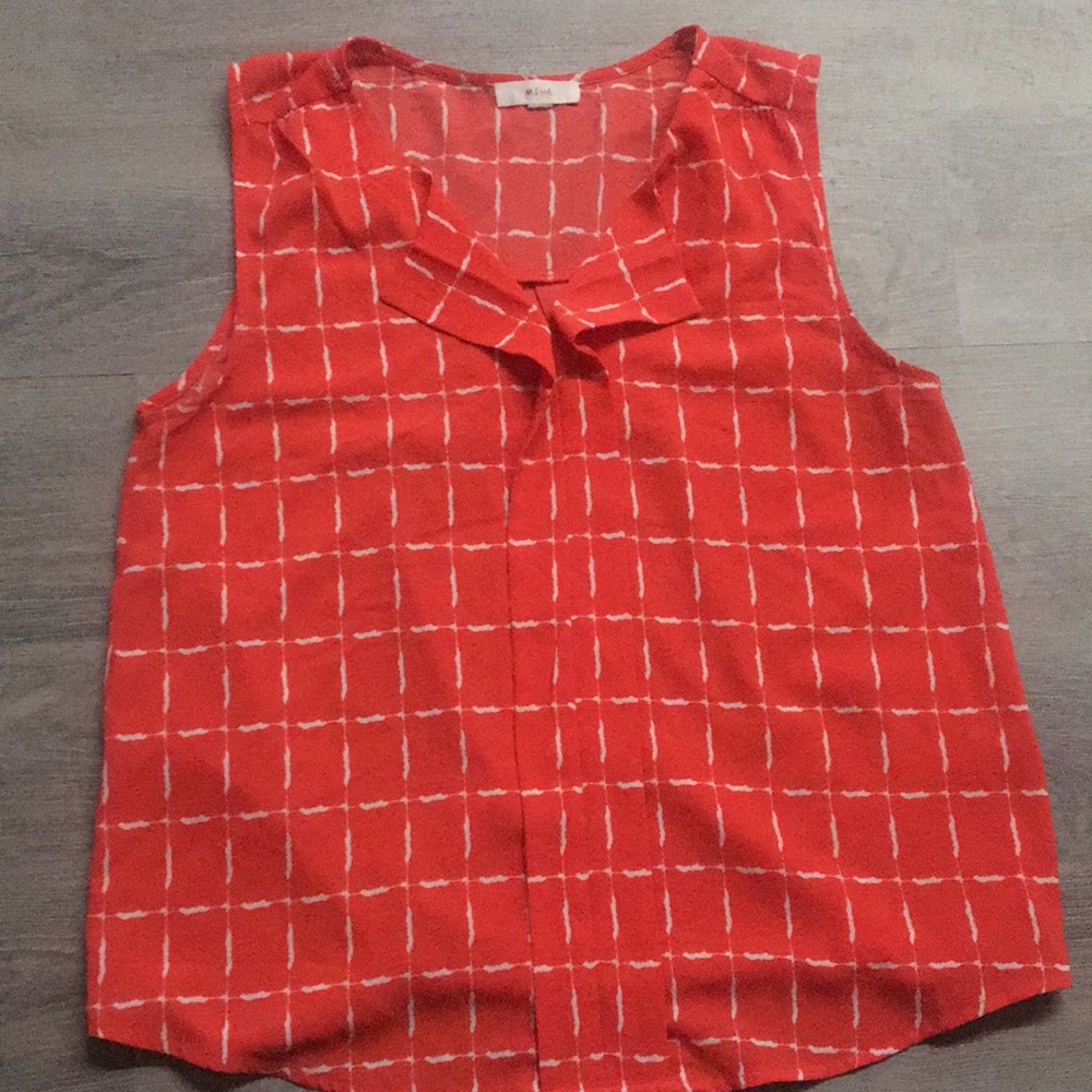 Orange 💕sleeveless blouse